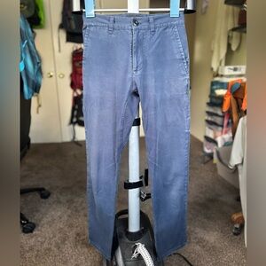 Nike SB Chino Pants Mens 28 Navy Blue Skateboarding Stretch Side Zip Vents